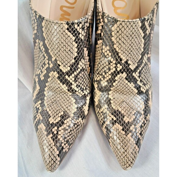 Sam Edelman Womens Reverie 2 Python Snake Ankle Block Pointed Mules 9.5M - Picture 5 of 10